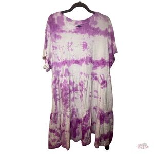 Tie-Dye Tiered T-Shirt Dress | Old Navy 2X | Tie Dye Boho Summer